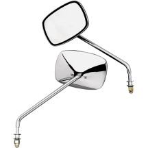 Chrome Universal Die-Cast Mirror — 20.5 cm stem, 14 cm × 89 mm head