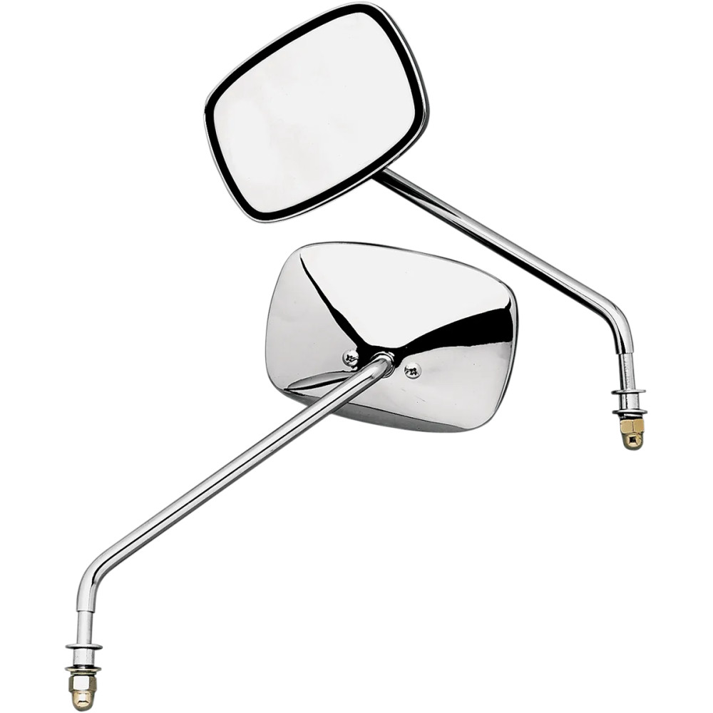 Chrome Universal Die-Cast Mirror — 20.5 cm stem, 14 cm × 89 mm head