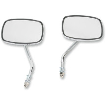 Chrome Universal Die-Cast Mirror — 89 mm x 140 mm, 127 mm stem