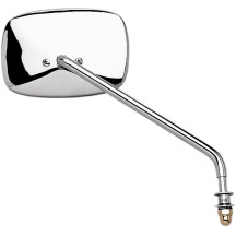 Chrome Universal Die-Cast Mirror — 10 cm x 12.7 cm head, 23 cm stem, screw-in mount