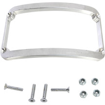 WFB™ Benchmark Stretched Rear Fender License Plate Frame — Curved, Rear, Raw