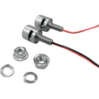 LED License Plate Mounting Bolts — 14 mm diameter, chrome