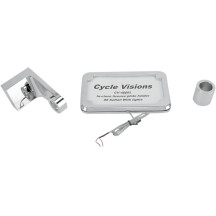 In-Close License Plate Holder — 4" x 7", side mount, chrome