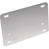 License Backing Plate — Fits 4" x 7" plates, stainless steel, flat, horizontal