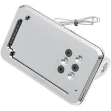 In-Close License Plate Holder — 10 cm (4"), 18 cm (7"), Chrome, Side mount