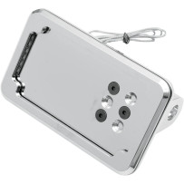In-Close License Plate Holder — 10 cm (4"), 18 cm (7"), Chrome, Side mount