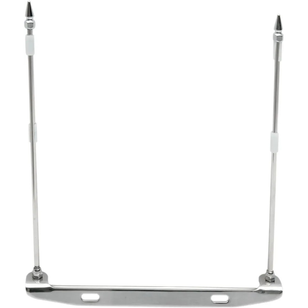 License Plate Mounted Double Flag Holder — 1/4 in diameter, 12 in height, rear license-plate mount