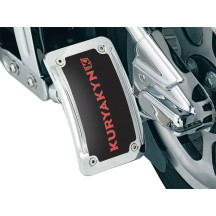 Curved Side-Mount License Plate Holder — Vertical, Chrome
