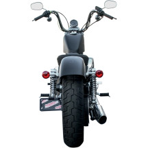 Side Mount License Plate with LED Tag Light — Side mount, Anodized Black