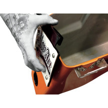 License Plate Mount — 10 cm × 18 cm, rear, black