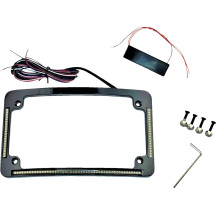 Marco de matrícula todo en uno — 18,5 cm x 11 cm, 12 VCC, orificios 5-3/4" x 2-13/16"