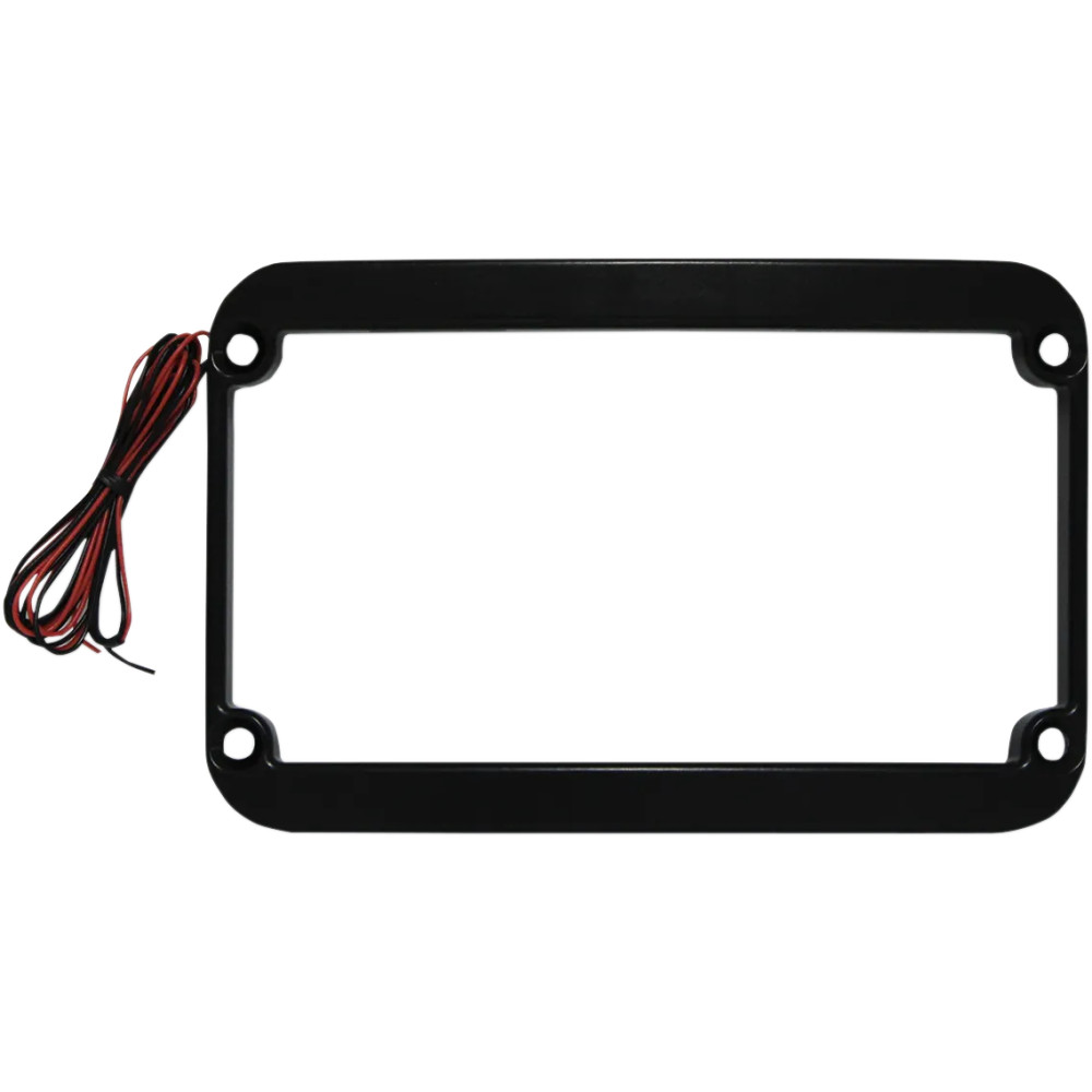 The One Rear Fender Lighted License Frame — Fits The One Rear Fender #1401-0485, accepts 4" x 7" plates, black