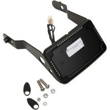 Curved License Mount with Frame — Harley-Davidson®, rear mount, black, curved frame, LED signals