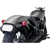 Curved License Mount with Frame — Harley-Davidson®, Curved, Rear, Black