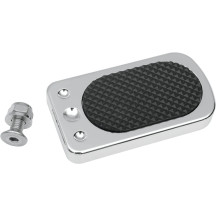 Brake Pedal Cover — 2-5/8" x 4-3/4", Black/Chrome
