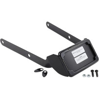 Curved License Mount with Frame — Harley-Davidson® fit, curved horizontal, black