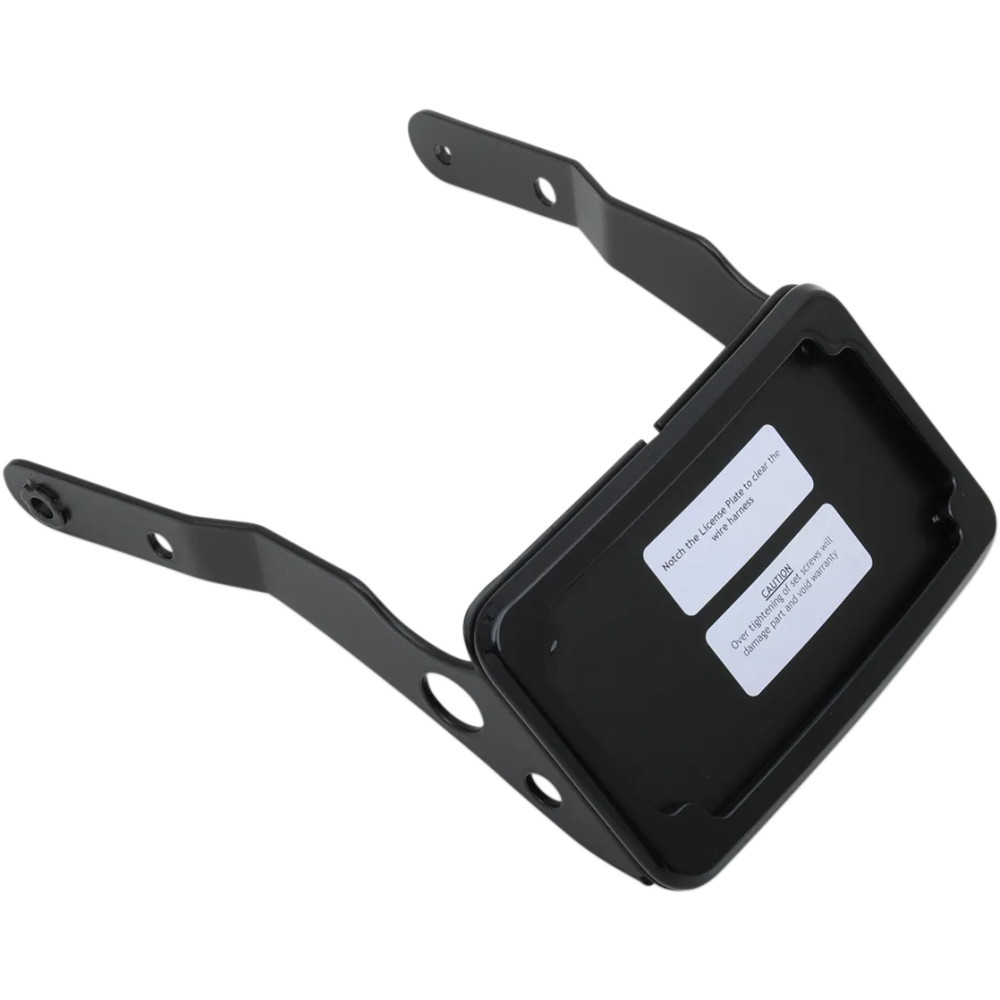 Curved License Mount with Frame — Curved, Black, for Harley-Davidson®