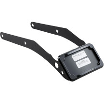 Curved License Mount with Frame — Harley-Davidson®, rear mount, curved frame, black