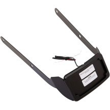 Curved License Mount with Frame — Curved, rear mount, black, Harley-Davidson®