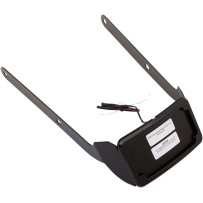 Curved License Mount with Frame — Curved, rear mount, black, Harley-Davidson®