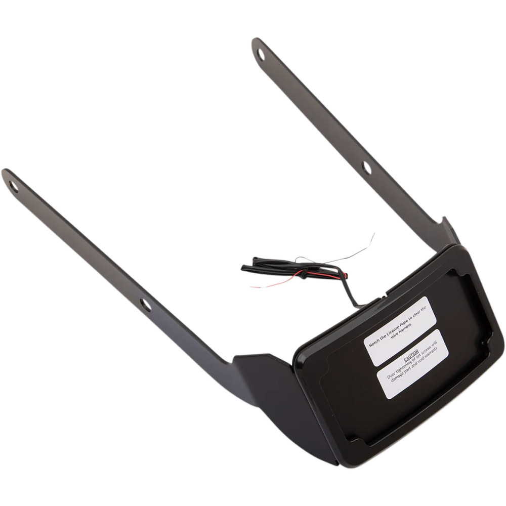 Curved License Mount with Frame — Curved, rear mount, black, Harley-Davidson®