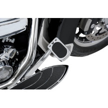 Brake Pedal Cover — 2-5/8" x 4-3/4", Black/Chrome