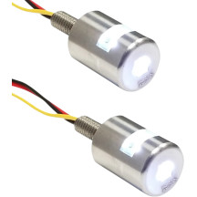 3-Beam Bolt Lights — 3 LEDs, Bolt-On mount, Silver, Pair
