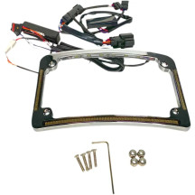 Marco de matrícula LED curvo — 12° curvatura, horizontal, 76 LEDs, cromado