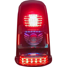 Eliminador de intermitentes con marco de placa iluminado Tri Radius — para Harley-Davidson®, negro, montaje con pernos