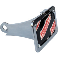 Soporte lateral para matrícula con luz LED — montaje lateral, montaje en eje, Harley-Davidson, cromo