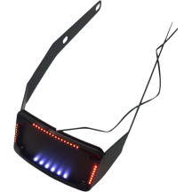 Curved License Mount with Frame — Harley-Davidson®, Curved, Horizontal, Black