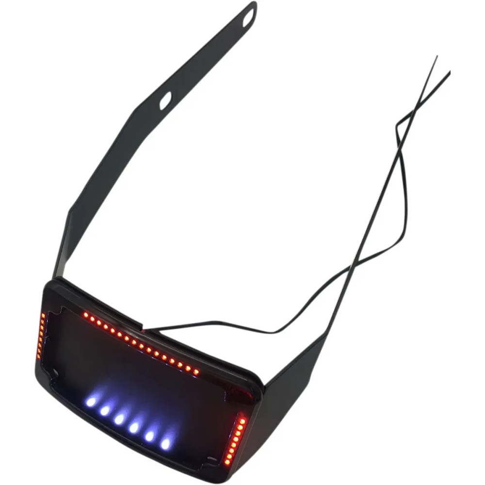 Curved License Mount with Frame — Harley-Davidson®, Curved, Horizontal, Black