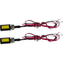 Luces de matrícula Boltz LED — 13 mm (1/2") de diámetro, 17 mm (11/16") de largo, 12V, negro