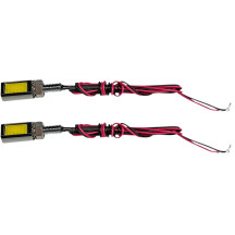 Luces de matrícula LED Boltz — 12V, rosca M6 x 1.0, 13 mm (1/2") diámetro, 17 mm (11/16") largo, Cromo