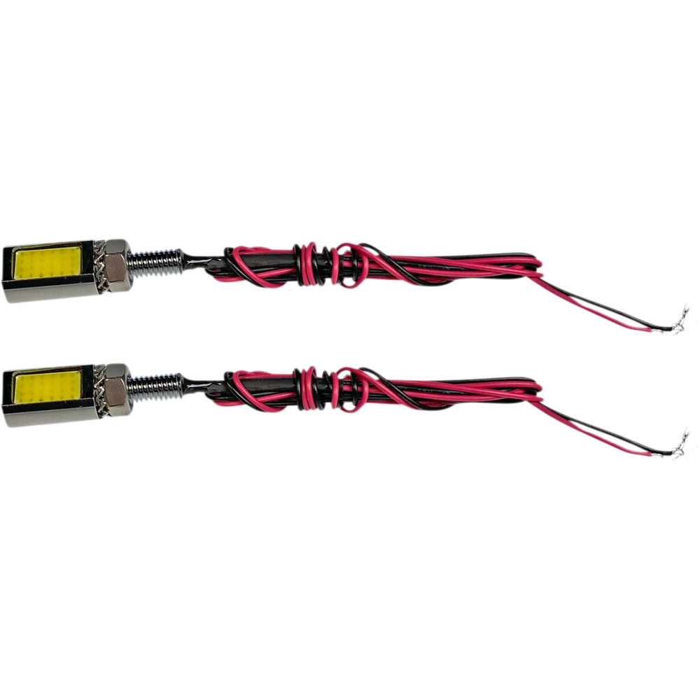 Luces de matrícula LED Boltz — 12V, rosca M6 x 1.0, 13 mm (1/2") diámetro, 17 mm (11/16") largo, Cromo