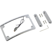 Marco de matrícula LED Radius para CVO™ — Cromo, 6 LEDs