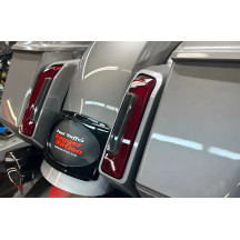 Stealth III License Plate Frame — Black, rear fender mount