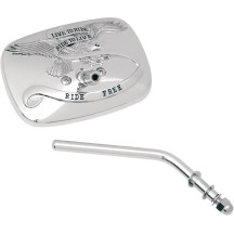 Live to Ride Custom Mirror — Fits 1" bar, Chrome