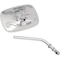 Live to Ride Custom Mirror — Fits 1" bar, Chrome