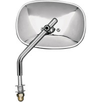 Chrome Universal Stamped Steel Mirror — 89 mm x 127 mm head, 127 mm stem