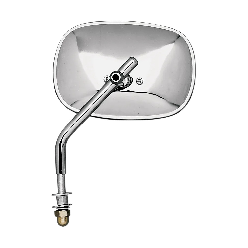 Chrome Universal Stamped Steel Mirror — 89 mm x 127 mm head, 127 mm stem