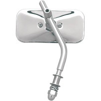 Chrome Universal Stamped Steel Mirror — 11.5 cm head, 12.7 cm stem