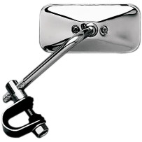 Universal Clamp-On Mirror — 22 mm (7/8"), 5" stem, 4-1/2" head, chrome
