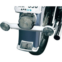 Barra para intermitentes trasera — 21 cm (8-1/4 in), montaje trasero, cromado