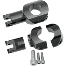 Big Buffalo Foot Peg Mounts — Clamp-On, Black, Pair