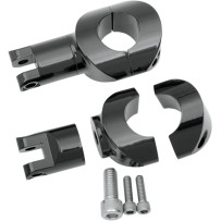 Big Buffalo Foot Peg Mounts — Clamp-On, Black, Pair