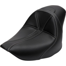 Dominator Solo Seat — 21.5 in overall, 14.5 in driver length, 13 in driver width, Black
