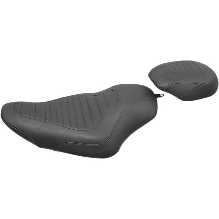 Tripper™ Asiento solo de cuero sintético — 39,5 cm L x 30,5 cm W, Negro