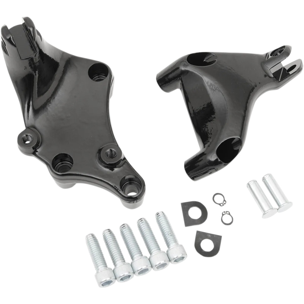 Passenger Foot Peg Mount Kit — Left and Right, pair, black
