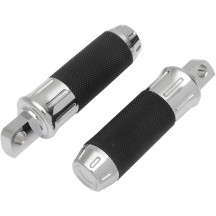 Custom Foot Pegs — Male mount, Black, Chrome
